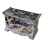 Mother of Pearl Art Secret Jewelry Box Gift Trinket Keepsake Treasure Chest Case