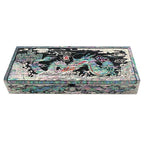 2024 Dragon Zodiac Desk Wood Pen Pencil Brush Holder Lid Case Box Gift Storage