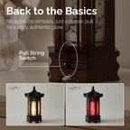 Hexagonal Carved Wood Lantern Brown Art Deco Bedside Bedroom Table Lamp Light