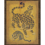 Wall Decor Hanging Scroll Korean Folk Leopard Painting Print