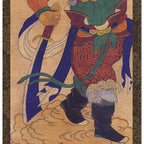 Chinese Zodiac Sign 12 Animal Guardian Deity Dog Hanging Scroll Korean Painting