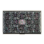 MOP Geometric Design Business Credit Name ID Card Wallet Steel Metal Case Holder