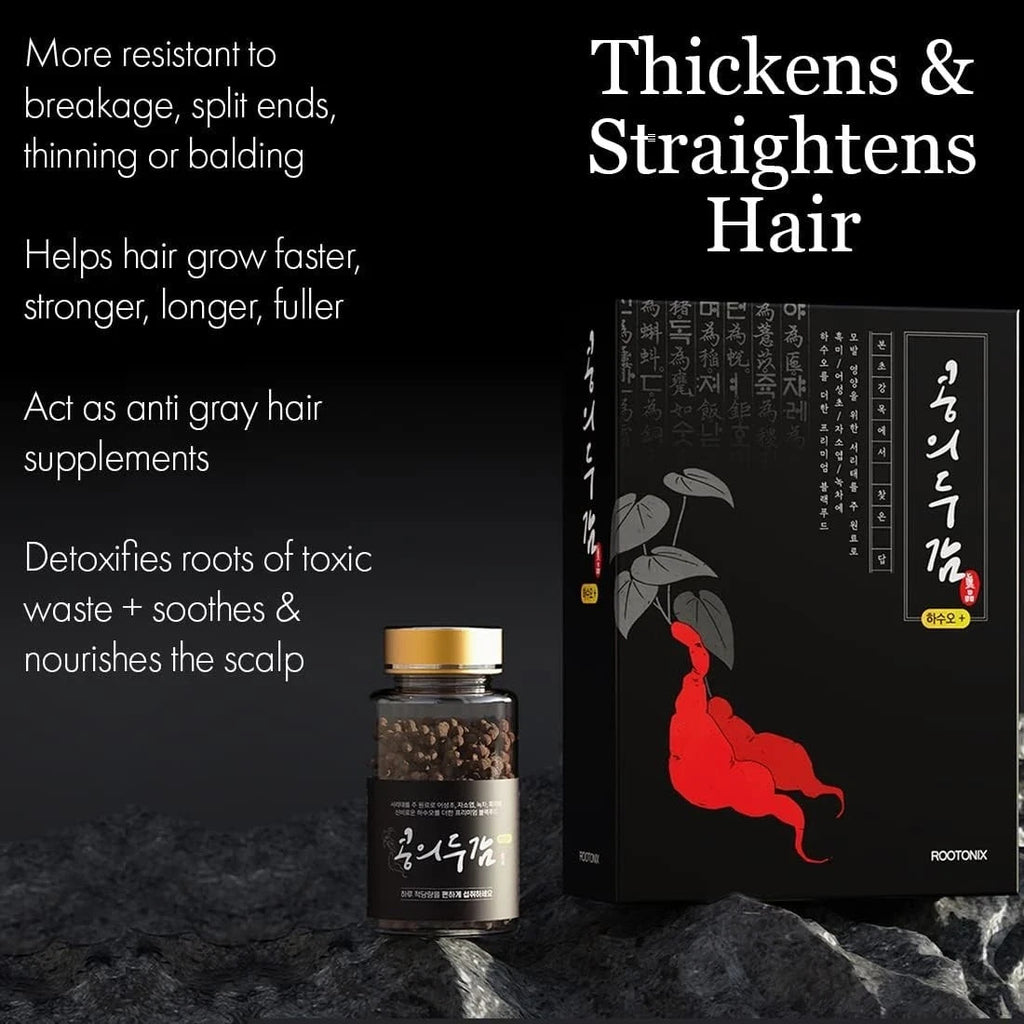 ROOTONIX Korean Hair Growth Supplement – Herbal Black Bean & Hasuo Complex
