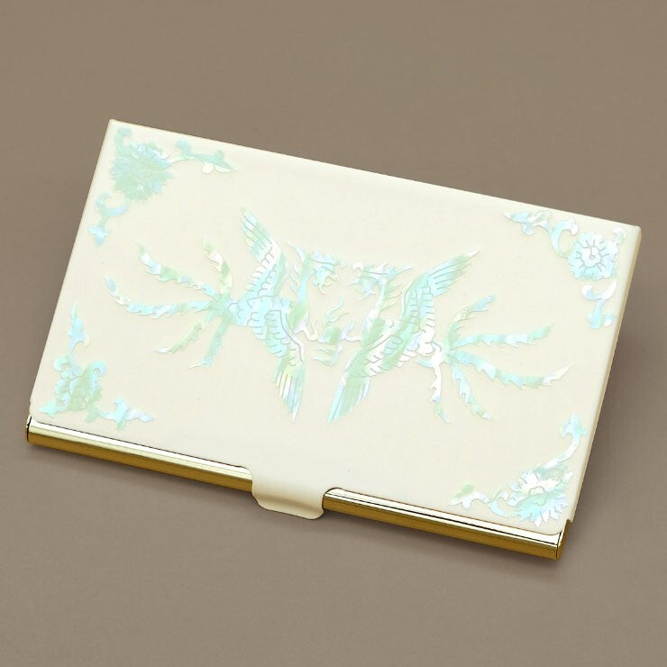 MOP Golden Metal Phoenix Zodiac RFID Block Business Credit Name Card Case Holder