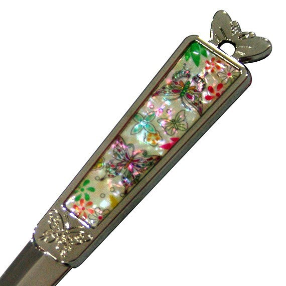 MOP Flower Butterfly Letter Opener Metal Sword Blade Envelope Cutter Slitter