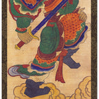 Chinese Zodiac Sign 12 Animals Rabbit Wall Hanging Scroll Korean Folk Painting
