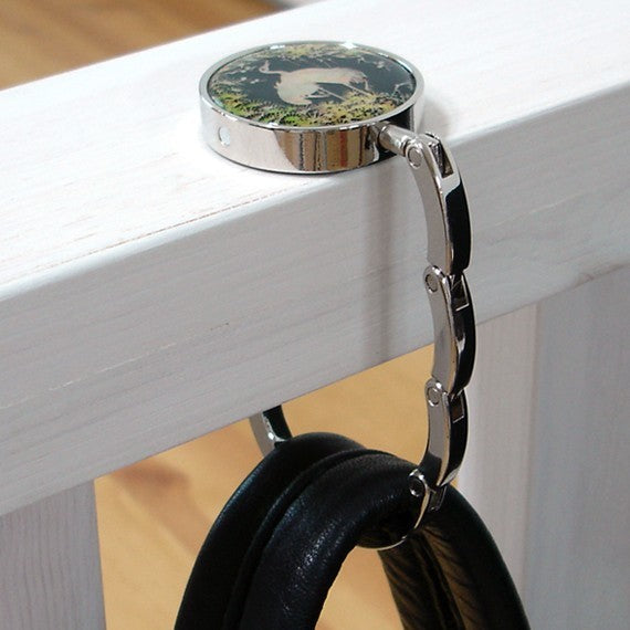  Mother of Pearl Desk Table Folding Purse Bag Caddy Handbag Holder Hanger Hook