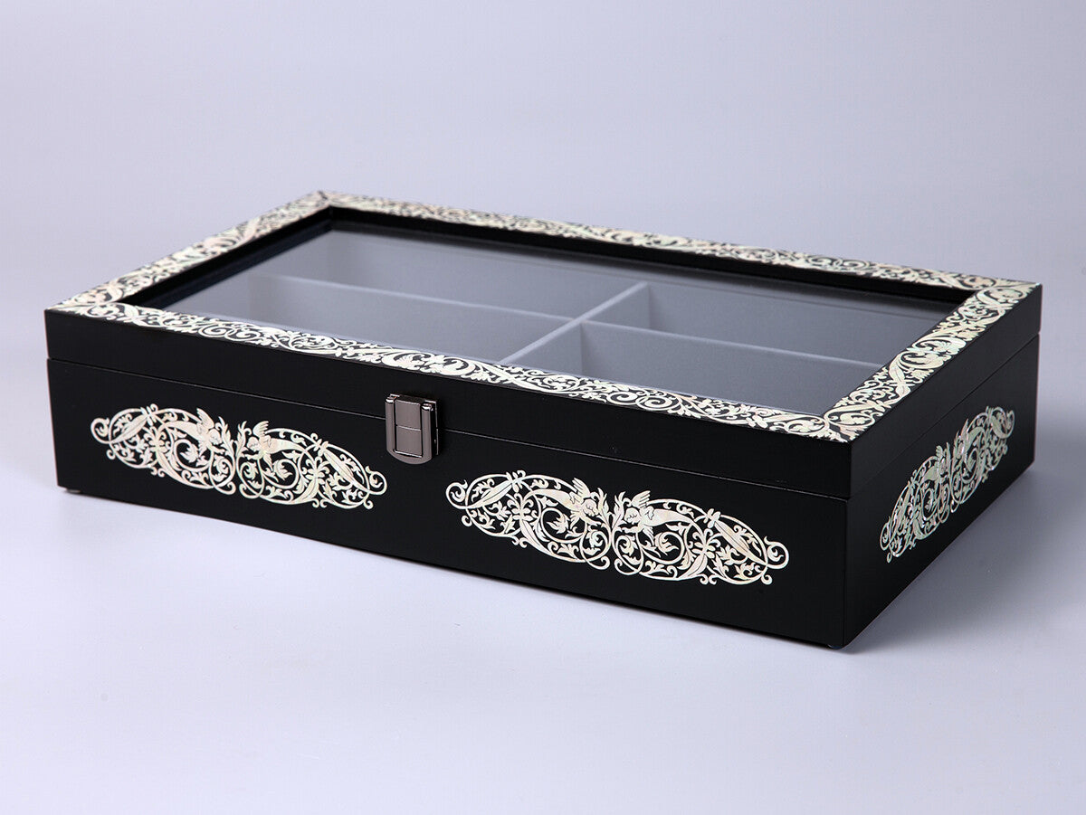 Mother of Pearl Angel Sunglasses Box Eyeglasses Display Storage Organizer Case