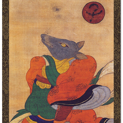 Chinese Zodiac Sign 12 Animals Year 2020 Rat Wall Decor Hanging Scroll Painting