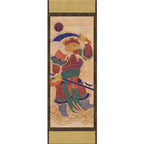 Chinese Zodiac Sign 12 Animal Guardian Deity Rooster Hanging Scroll Painting