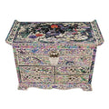 Mother of Pearl Art Drawer Jewelry Box Gift Trinket Keepsake Treasure Chest Case