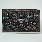 Mother of Pearl Metal Business Credit Name Wallet ID Debit Mini Card Holder Case