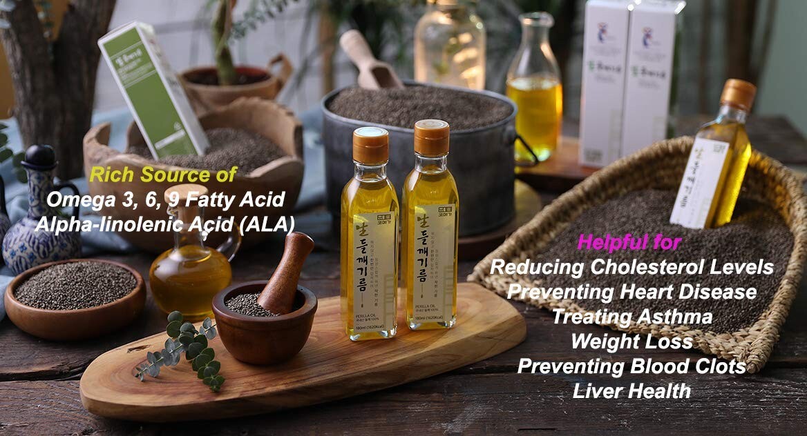 Korean Cold Pressed Premium Extra Virgin Pure Perilla Seed Cooking Oil