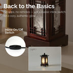Carved Wood Art Lamp Lantern Brown Asian Bedside Bedroom Table Light Home Accent