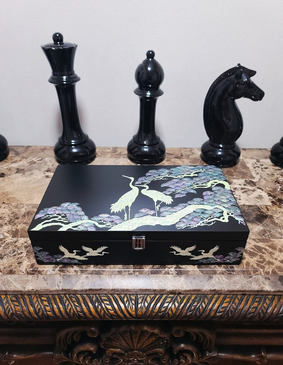 Mother of Pearl Bird Sunglass Box Eyeglasses Display Storage Show Case Holder