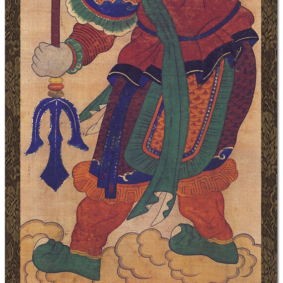 Chinese Zodiac Sign 12 Animal Guardian Deity Pig Hanging Scroll Korean Painting