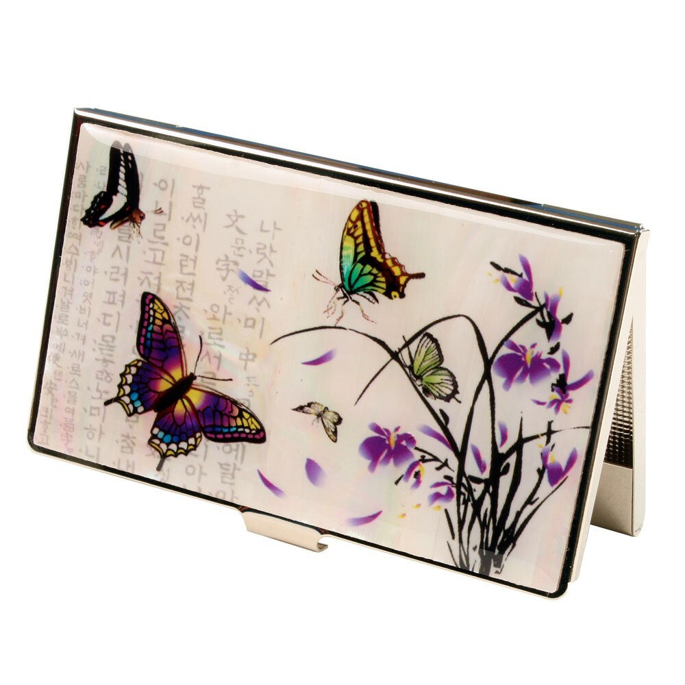 MOP Orchid Metal RFID Block Business Credit Name ID Man Card Case Pocket Holder