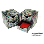 Mother of Pearl Butterfly Secret Treasure Jewelry Box Chest Ring Case Storage