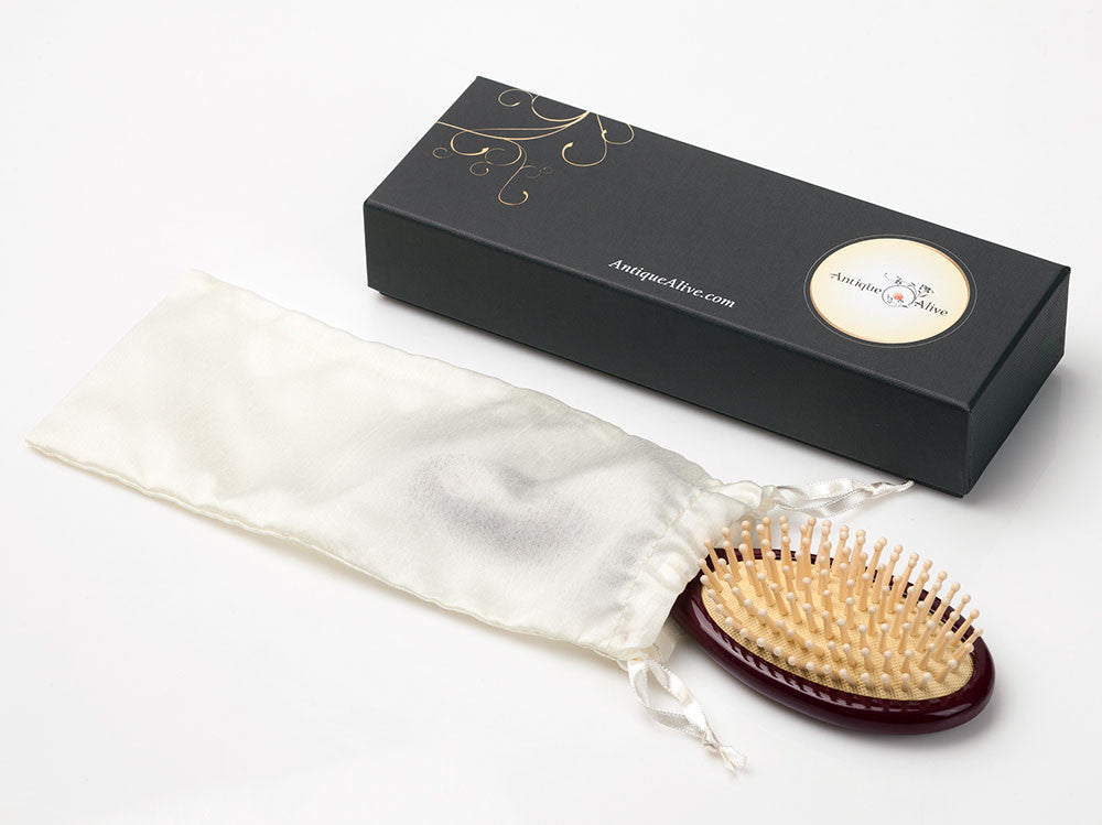 Mother of Pearl Scalp Massage Tangle Detangler Wood Comb Hair Brush