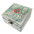 Mother of Pearl Wood Decorative Jewelry Box Keepsake Treasure Trinket Chest Box