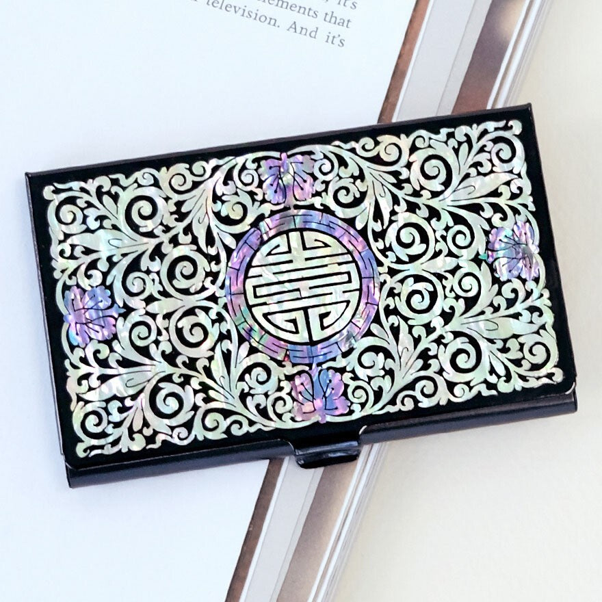 MOP Chinese Charm Design Pocket Handbag Business Name Credit ID Card Case Holder