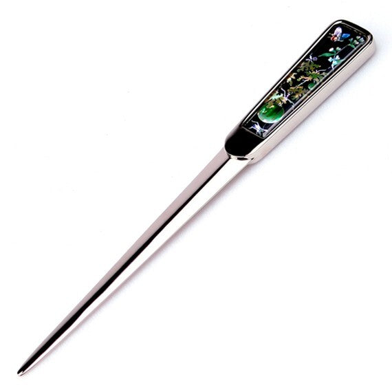 Mother of Pearl Letter Opener Metal Sword Blade Desk Envelope Cutter Slitter