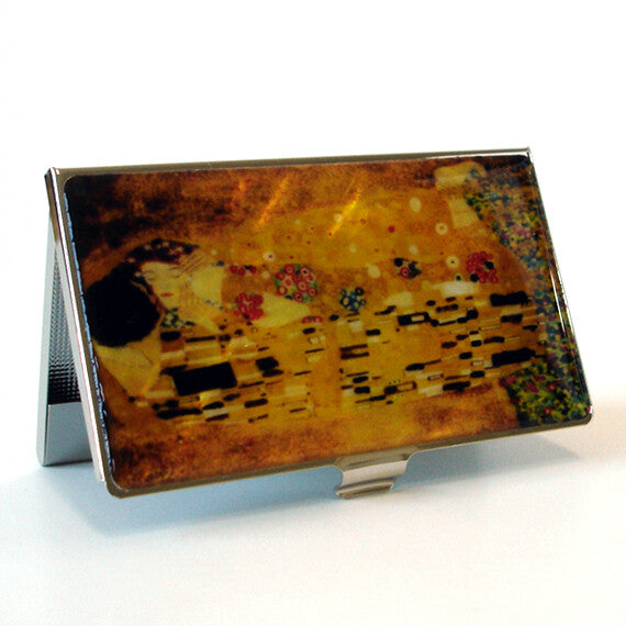  Mother of Pearl Kiss by Gustav Klimt Metal Business Credit Card Case Holder 