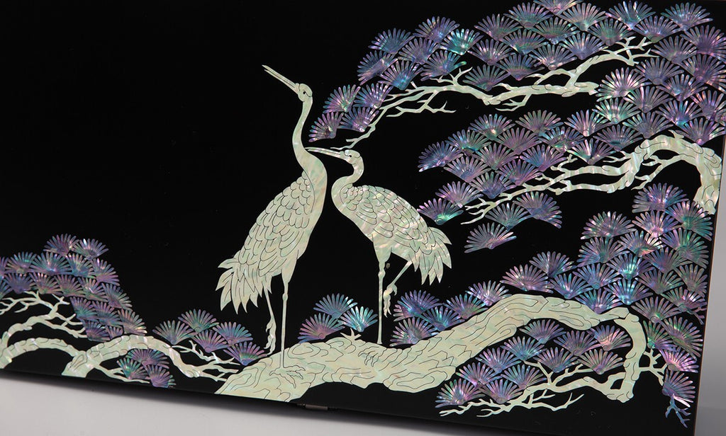 Mother of Pearl Bird Sunglass Box Eyeglasses Display Storage Show Case Holder