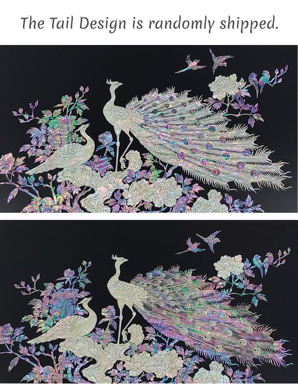 Mother of Pearl Peacock Sunglass Box Eyeglasses Display Storage Show Case Holder