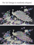 Mother of Pearl Peacock Sunglass Box Eyeglasses Display Storage Show Case Holder