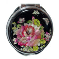MOP Red Rose Flower Design Compact Cosmetic Purse Makeup Handbag Handmade Mirror