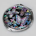 MOP Butterfly Flower Design Beauty Mini Purse Compact Makeup Hand Pocket Mirror 
