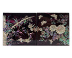 Mother of Pearl Black Wood Noble Plant Jewelry Treasure Trinket Box Chest Case 