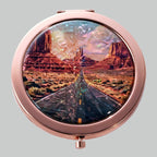 Monument Valley Mother of Pearl Compact Mirror Desert Road Trip Travel Gift