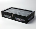Mother of Pearl Wood Sunglasses Box Eyeglasses Display Storage Organizer Holder 