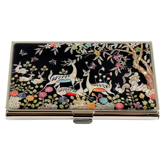 MOP Deer Design Business Credit Name ID Card Case Holder Slim Women Purse Wallet
