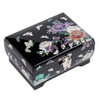 Mother of Pearl Wood Jewelry Trinket Keepsake Chest Ring Case Gift Box Storage 