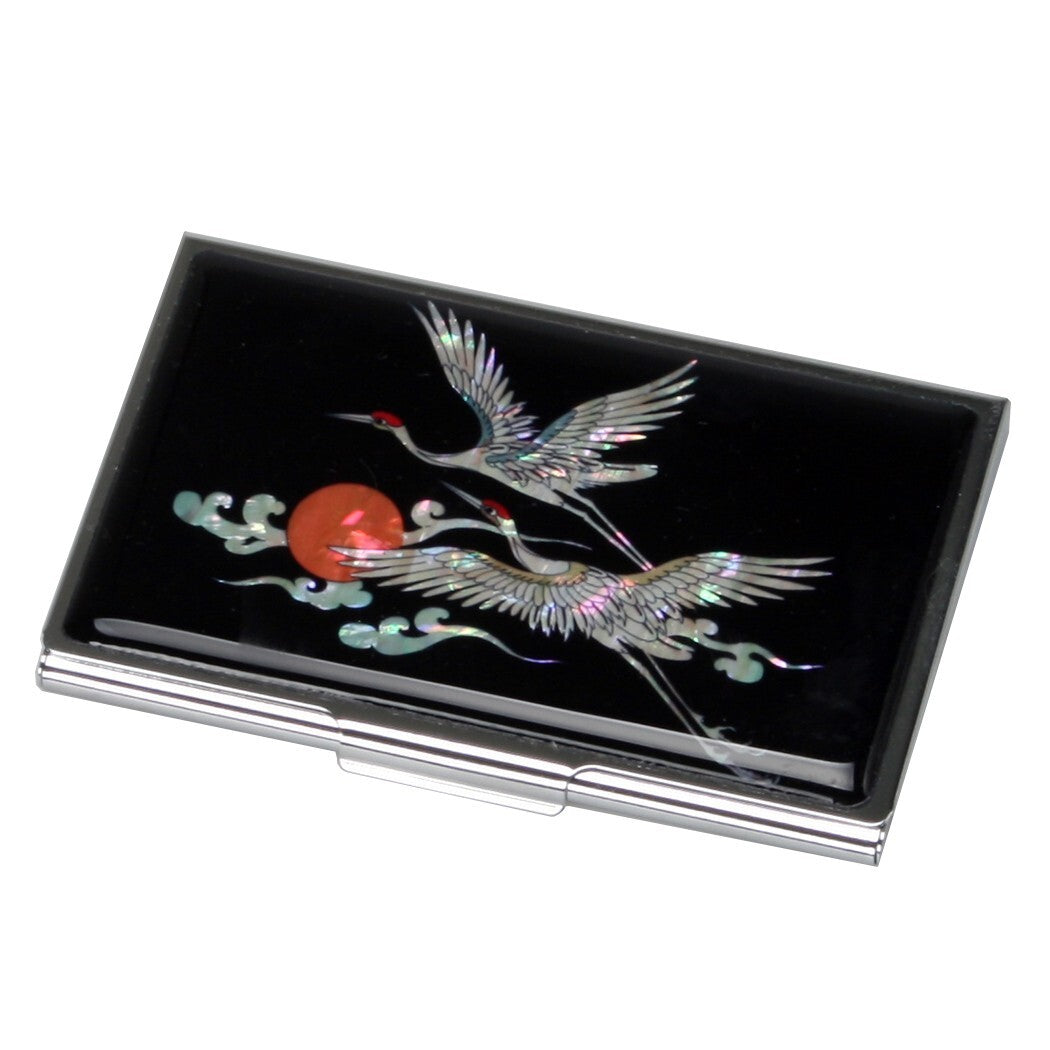 Mother of Pearl Business Card Case Credit Bank Name Money ID Holder Thin Wallet