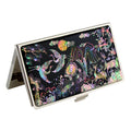 Mother of Pearl Turtle Design Metal Business Credit Name Card Holder Case Wallet