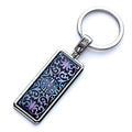Mother of Pearl Car Keychain Arabesque Backpack Key Pendant Purse Bag Charm Ring