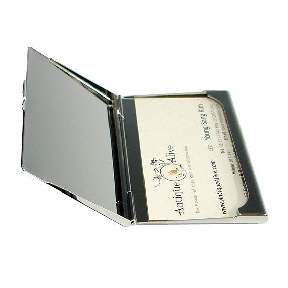 Mother of Pearl Insect Design Metal Business Credit Name Card Wallet Case Holder
