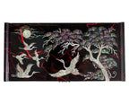 Mother of Pearl Art Red Wood Drawer Jewelry Treasure Trinket Box Chest Organizer