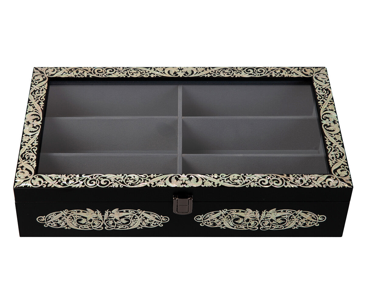 Mother of Pearl Angel Sunglasses Box Eyeglasses Display Storage Organizer Case
