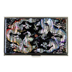 Mother of Pearl Dragon Ball Design Business Credit Name Card Case Wallet Holder