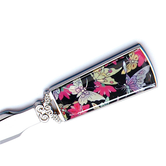 Mother of Pearl White Butterfly Design Sword Knife Desk Envelope Letter Opener 