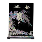 Mother of Pearl Desk Wood Stand Pen Pencil Brush Holder Case Box Gift Storage