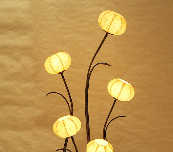 Mulberry Yellow Paper Ball Art Shade Lantern Asian Table Floor Touch Light Lamp