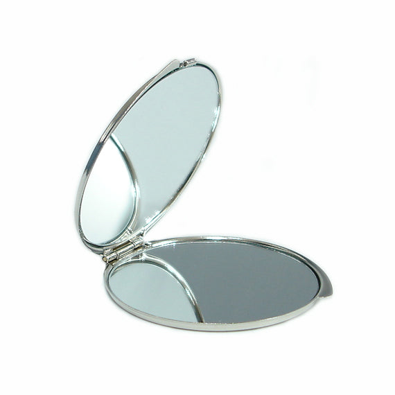 MOP Double Butterfly Design Cosmetic Makeup Vanity Compact Beauty Handbag Mirror