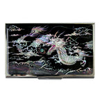 Mother of Pearl Metal Dragon Ball Design Business Credit Name Card Case Holder