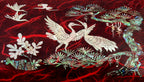 Mother of Pearl Red Travel Wood Jewelry Keepsake Trinket Small Chest Box Case